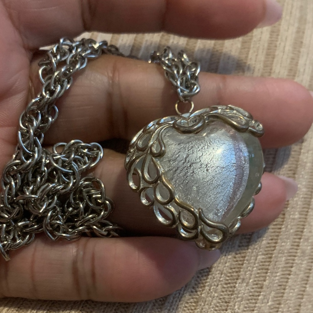 Silver Heart Pendant Necklace